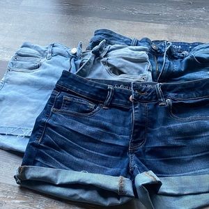 American Eagle Three Pairs of Jean Shorts